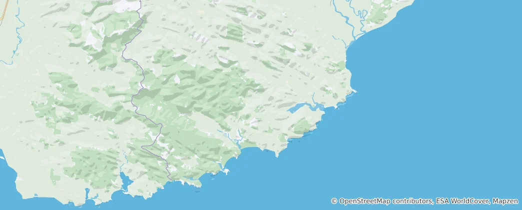Mapa Catlins Ward