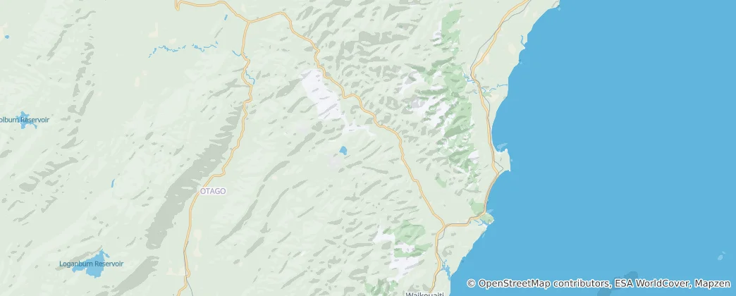 Karte von Waihemo Ward