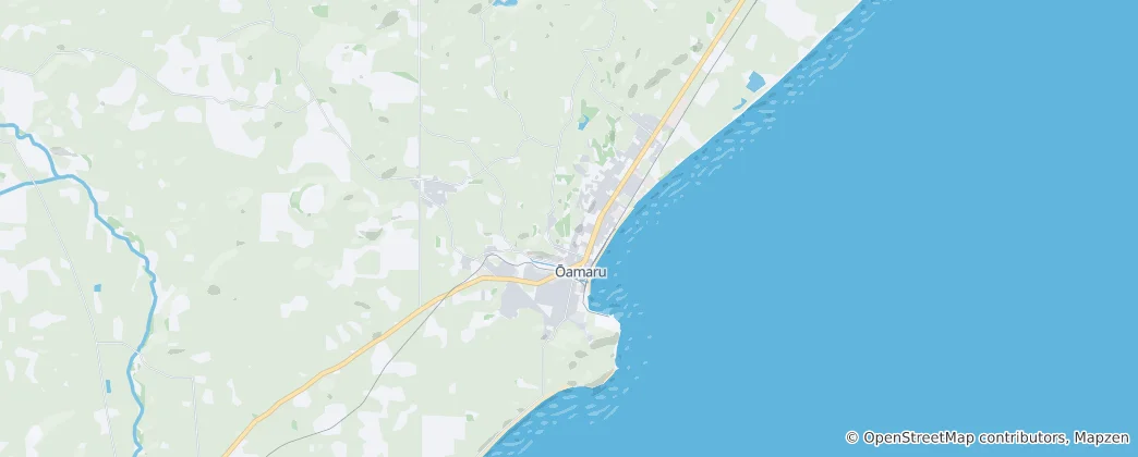 Mappa di Oamaru Ward