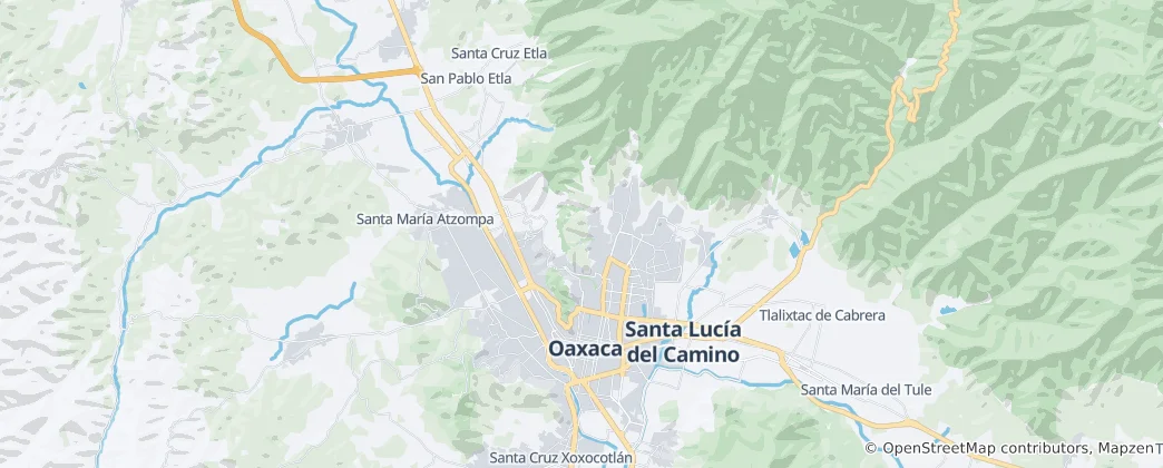 Map of Oaxaca de Juárez Municipality