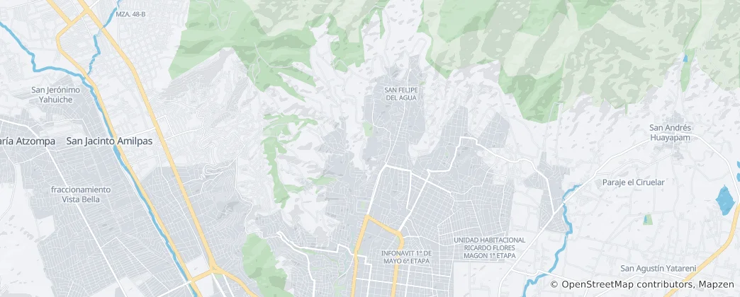 Map of Oaxaca de Juárez
