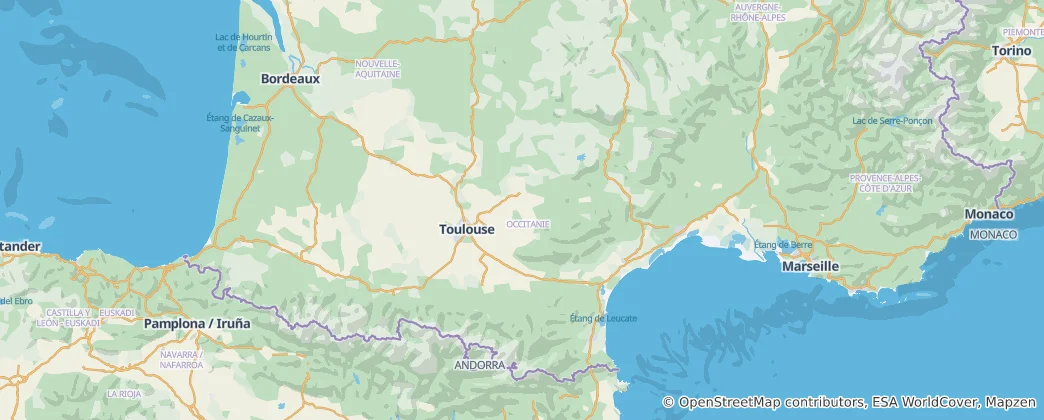 Map of Occitania