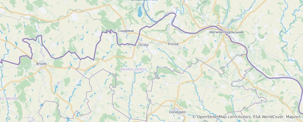 Mappa di distretto di Ocnița