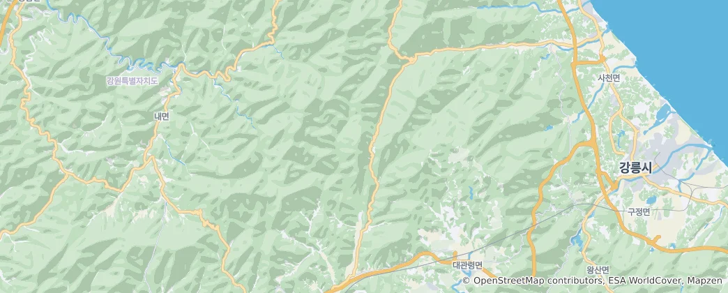 Mapa Odaesan National Park