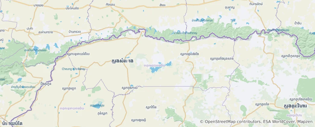 Map of Oddar Meanchey Province
