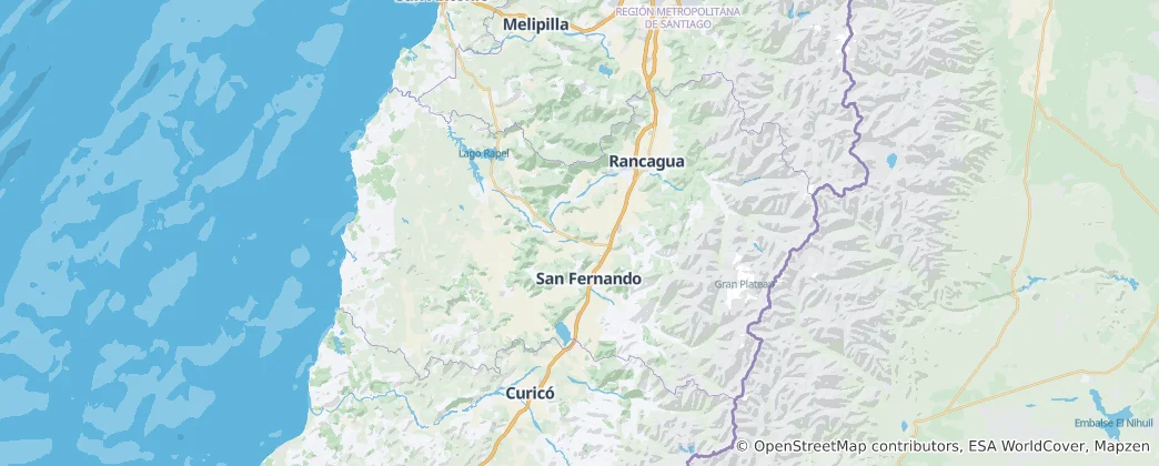 Mappa di Regione O'Higgins