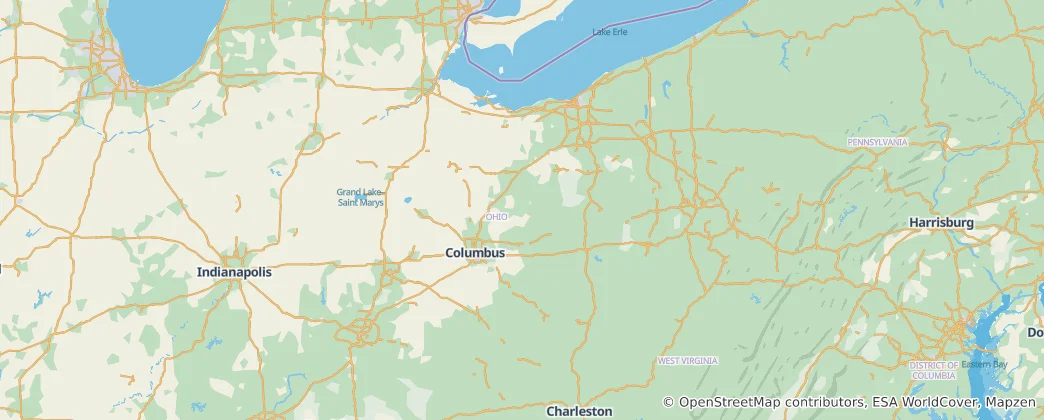 Térkép: Ohio