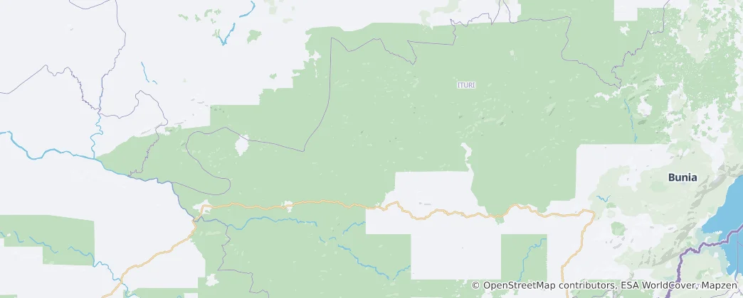 Map of Okapi Wildlife Reserve