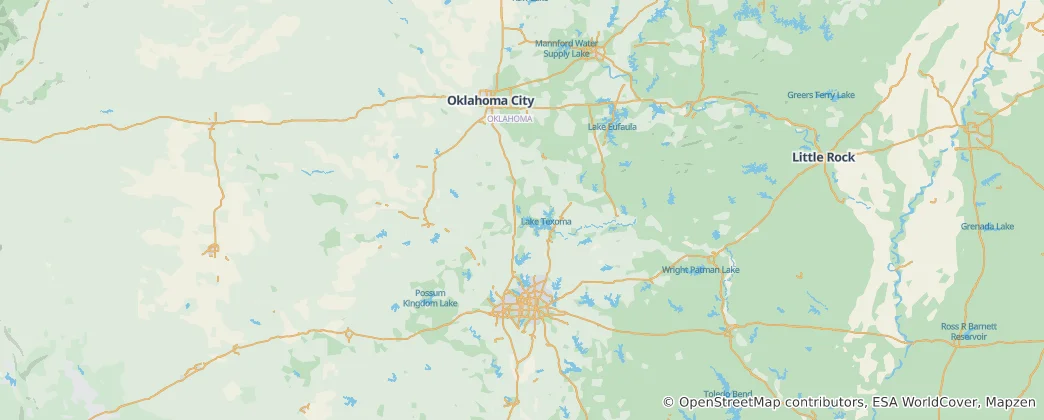Mapa Oklahoma