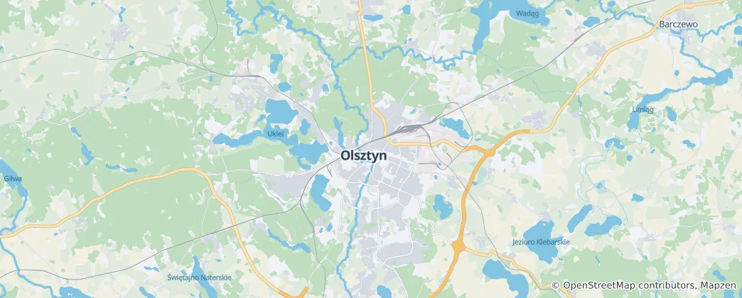 Map of Olsztyn