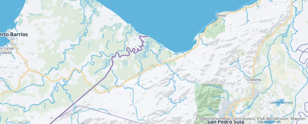 Map of Omoa