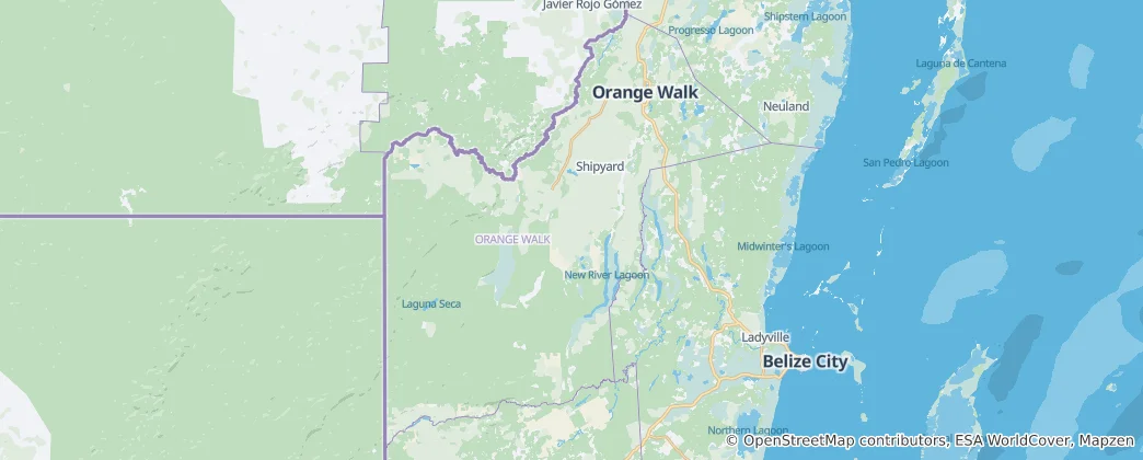 Mappa di distretto di Orange Walk