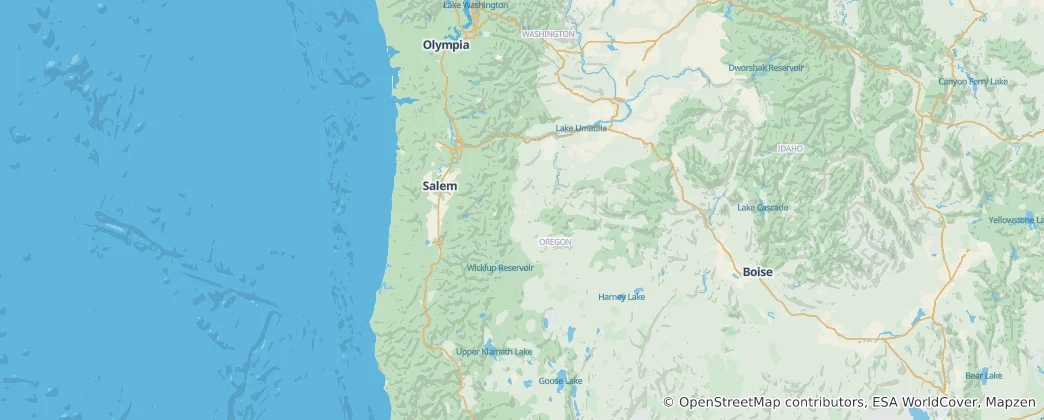 Map of Oregon