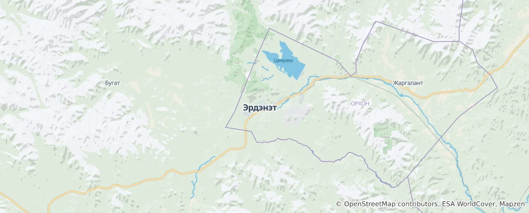 Map of Orkhon Province