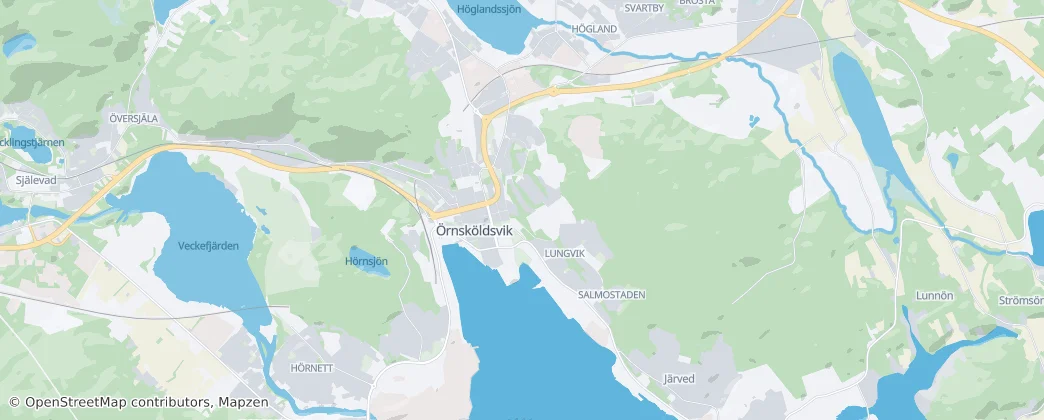 Örnsköldsvik — mapa