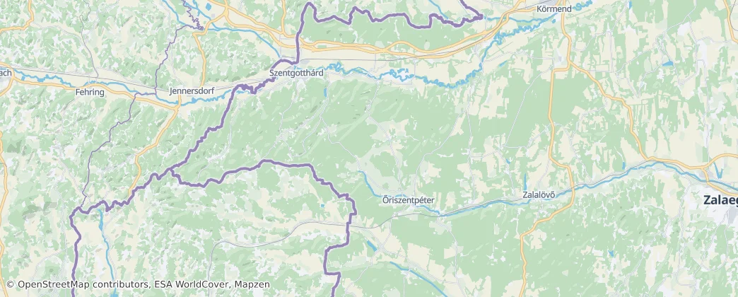 Őrség National Park — Térkép