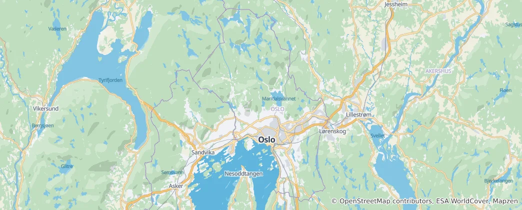 Mapa Oslo