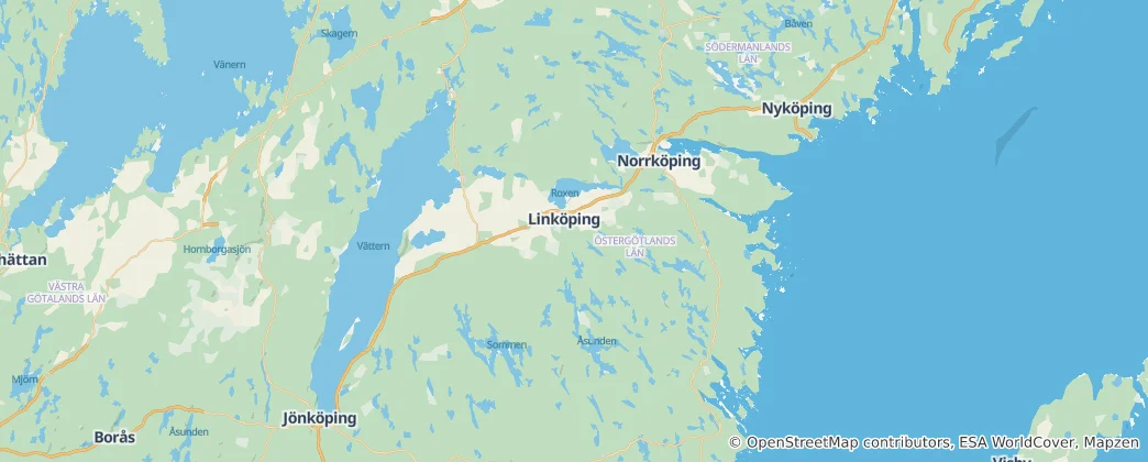 Mapa Östergötland