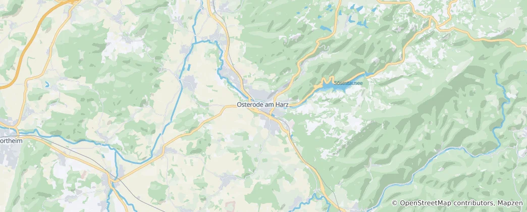 Mapa Osterode am Harz