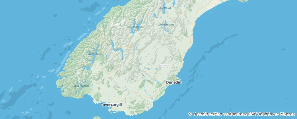Mapa Otago