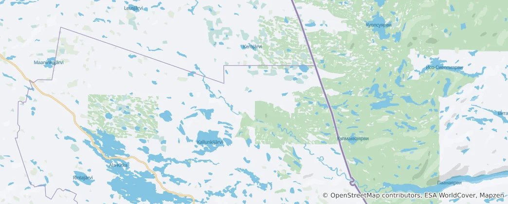 Mapa Oulanka National Park
