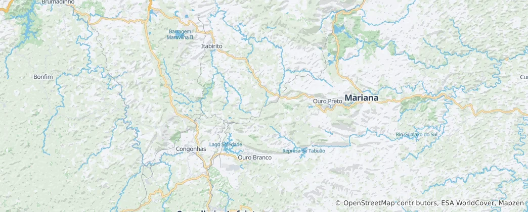Map of Ouro Preto
