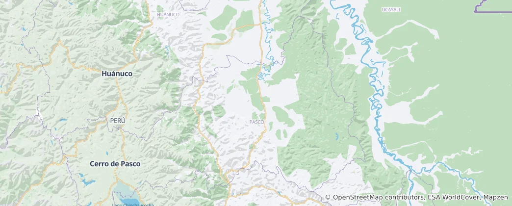Mapa Oxapampa-Asháninka-Yánesha Biosphere Reserve