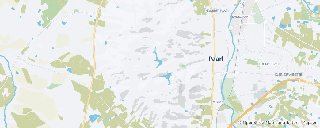 Mapa Paarl Mountain Nature Reserve