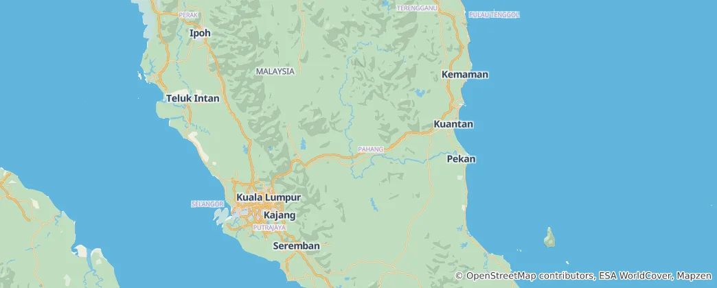 Map of Pahang