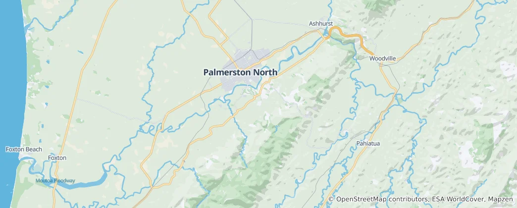Karte von Palmerston North City Council