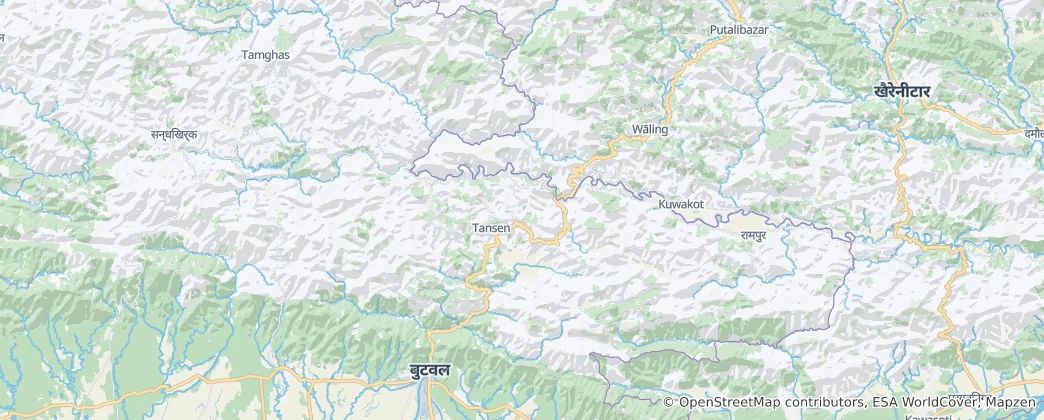 Map of Palpa District