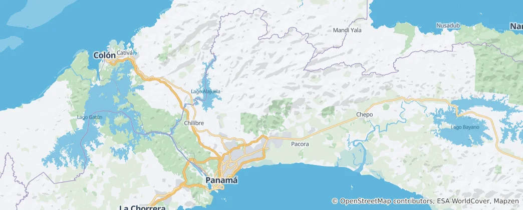 Map of Panamá District