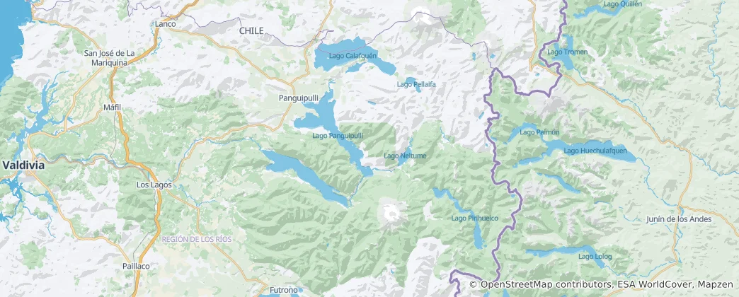 Map of Panguipulli
