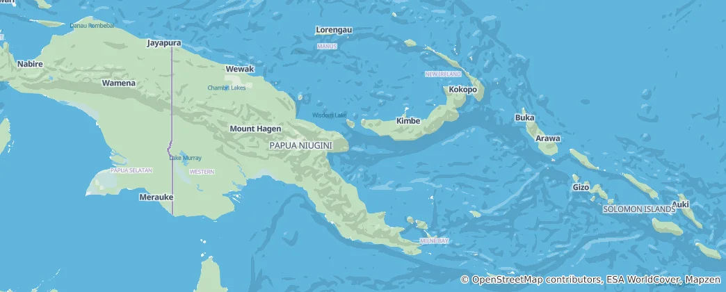 Map of Papua New Guinea