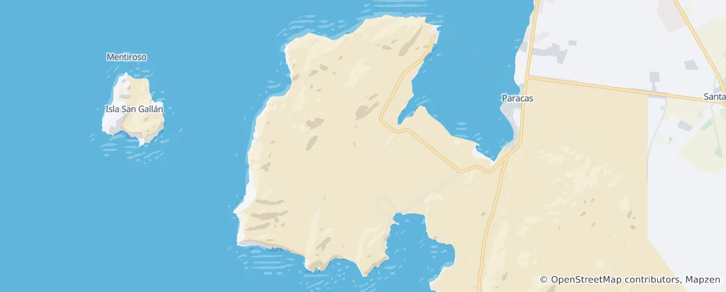 Map of Paracas Peninsula