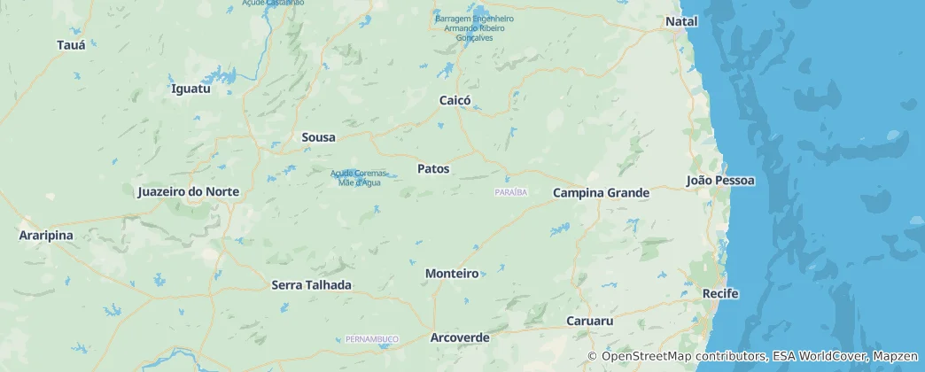 Map of Paraíba