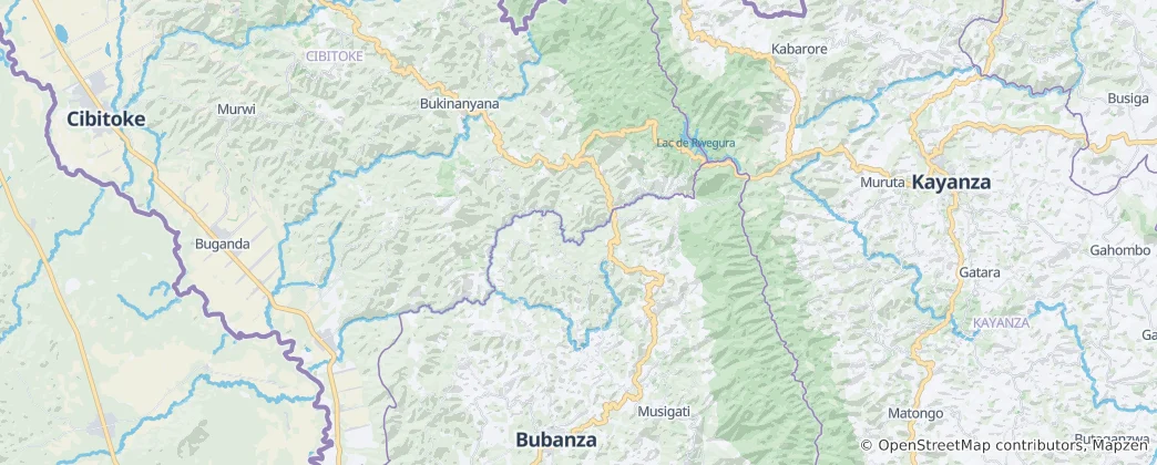 Mapa Parc national de la Kibira