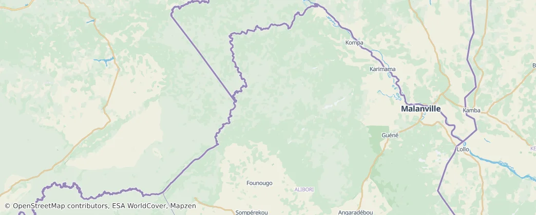 Parc W du Bénin — Map