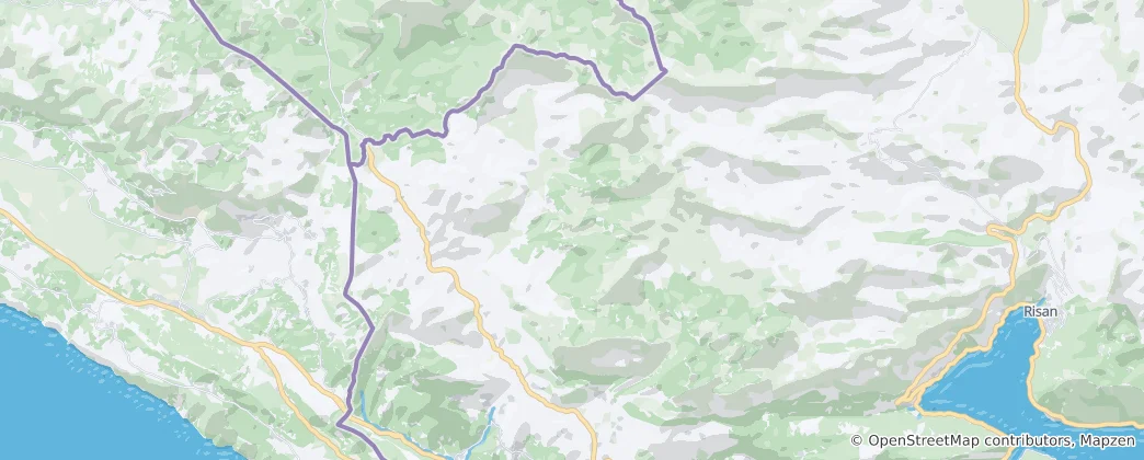 Mapa Park prirode Orjen