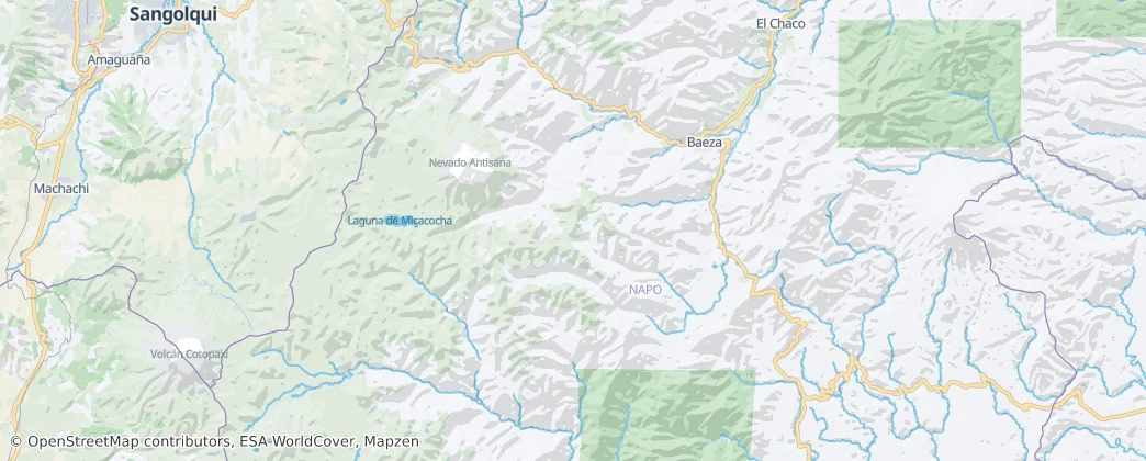 Parque Nacional Antisana — Mappa