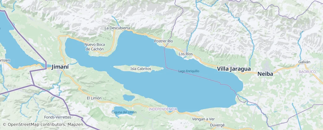Parque Nacional Lago Enriquillo e Isla Cabritos — Map