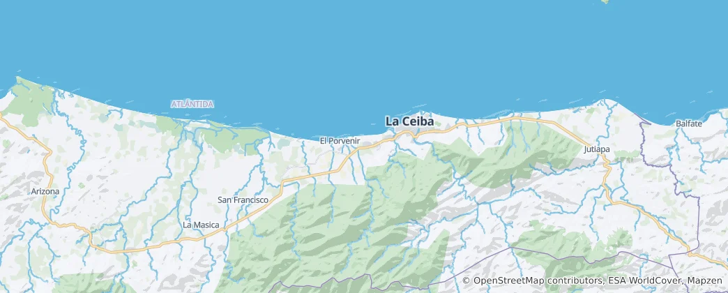 Mapa Parque Nacional Pico Bonito