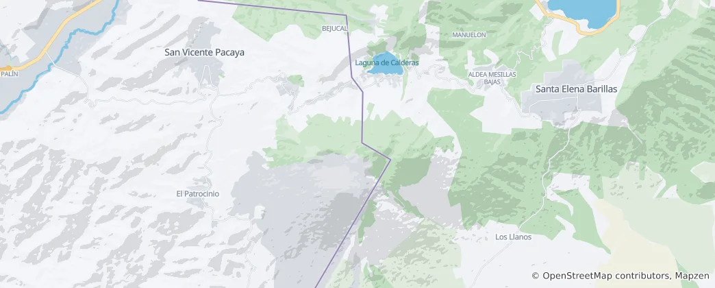 Mapa Parque Nacional Volcán de Pacaya y Laguna de Calderas