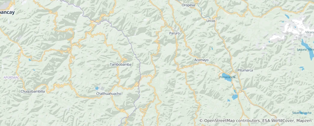 Map of Paruro Province