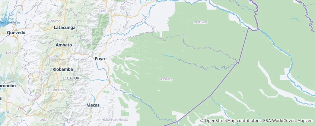 Mapa Pastaza Province