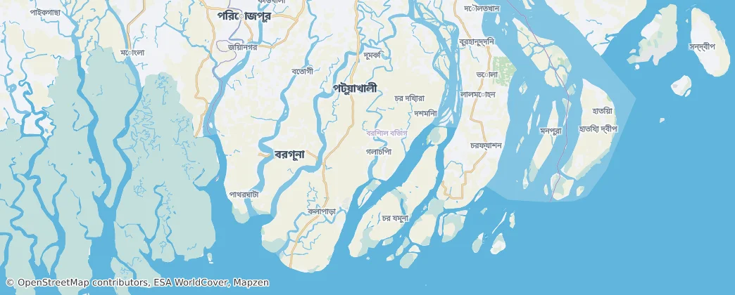 Patuakhali — Mapa
