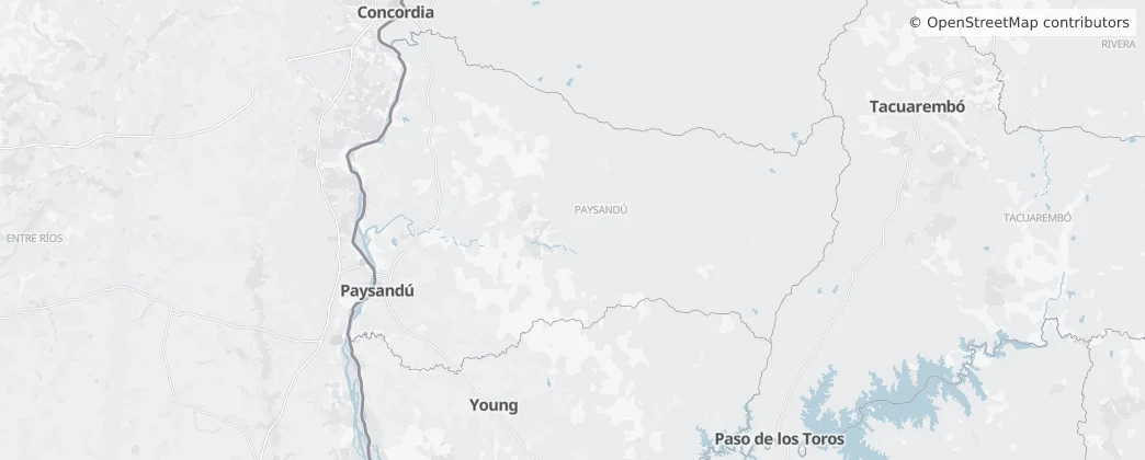 Map of Paysandú Department
