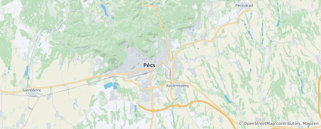 Térkép: Pécs