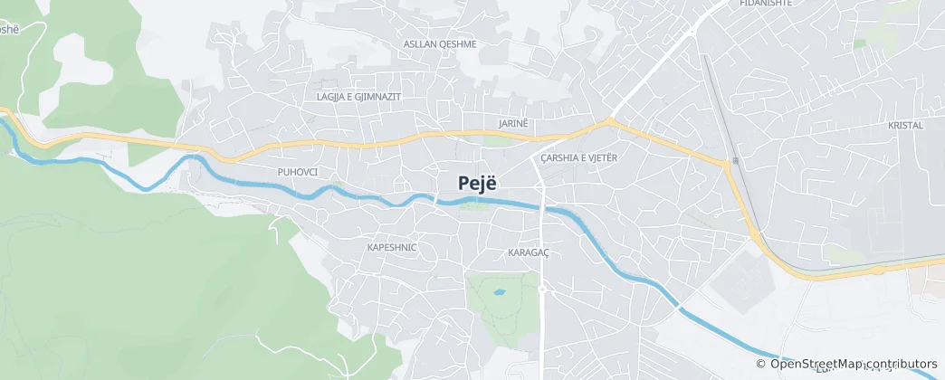 Map of Peja