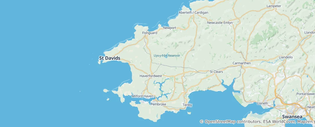 Karte von Pembrokeshire